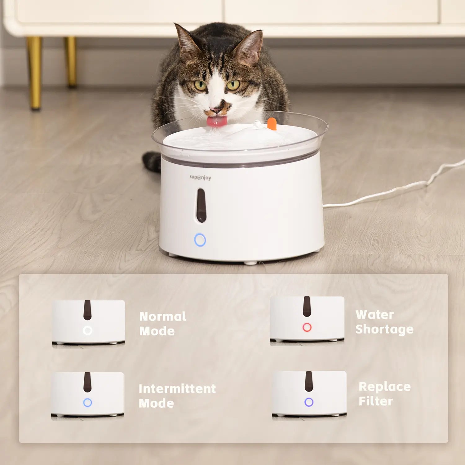 Premium Wireless Cat Water Fountain 2.4L