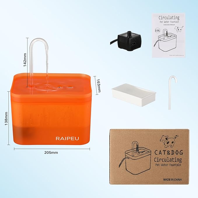 Automatic Cat Water Fountain 2.5L